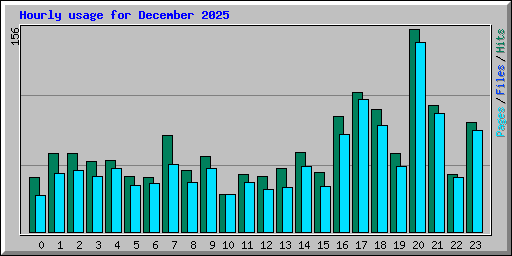 Hourly usage for December 2025